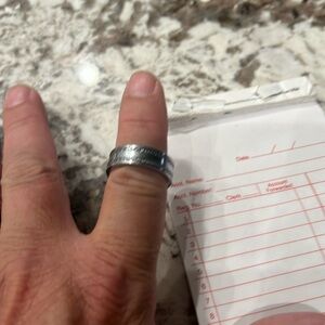 Tungsten Carbide silver with two etchings size 12 with always and forever ♾️